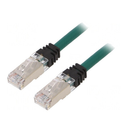 Patch Cord CAT6A S/FTP 5m Verde LSZH | Electronic-mag.ro | Componente Electronice