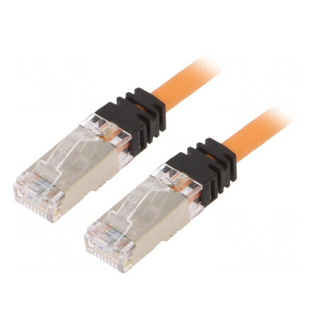 Patch Cord S/FTP LSZH Portocaliu 5m 10Gig 6a | Electronic-mag.ro | Componente Electronice