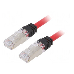 Cablu Patch S/FTP 10Gig 6A LSZH Roșu 5m | Electronic-mag.ro | Componente Electronice