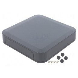 Carcasă ABS Gri Întunecat 200x200x40mm | Electronic-mag.ro | Componente Electronice
