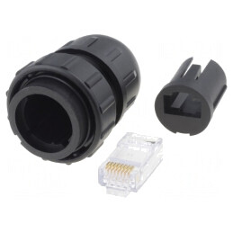 Mufă RJ45 Cat6 Baionetă 8P8C | Electronic-mag.ro | Componente Electronice
