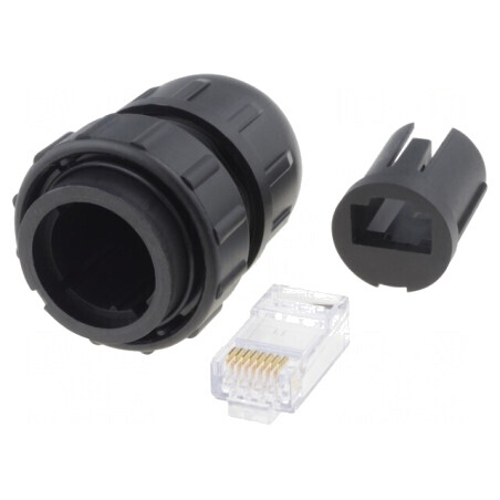 Mufă RJ45 Cat6 Baionetă 8P8C | Electronic-mag.ro | Componente Electronice