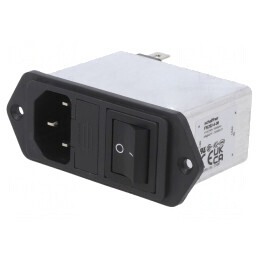 Conector Alimentare AC Soclu Tată 4A 250VAC C14 | Electronic-mag.ro | Componente Electronice