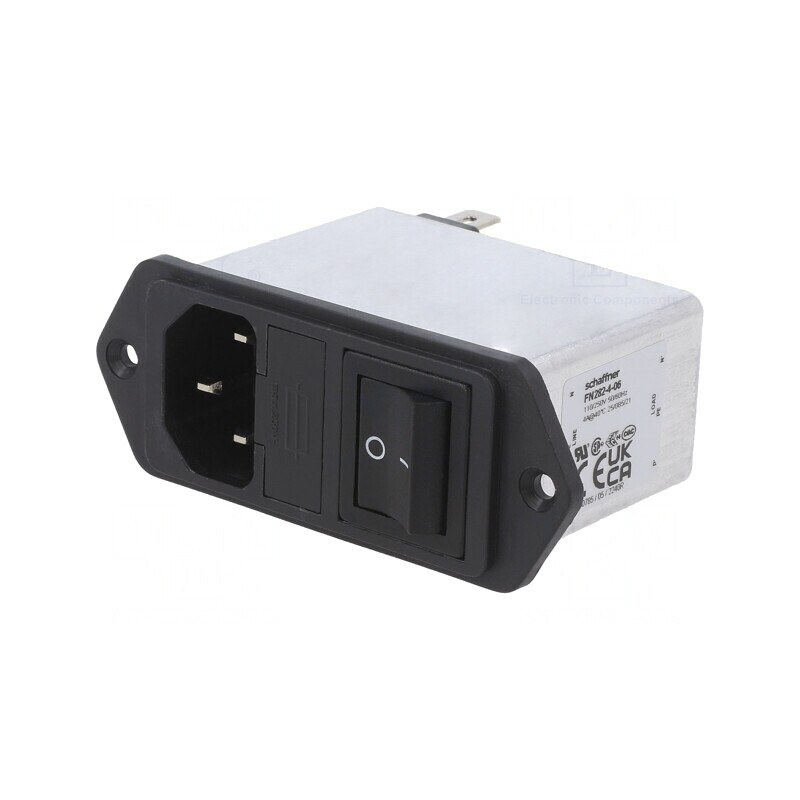 Conector Alimentare AC Soclu Tată 4A 250VAC C14 | Electronic-mag.ro | Componente Electronice