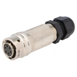 Conector Circular pe Cablu 6 Pin Aurit Mufă Mamă 7.5A | Electronic-mag.ro | Componente Electronice