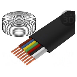 Cablu: cablu telecomunicaţii | litat | negru | 100m | 0÷60°C | Fire: CCA | CM08