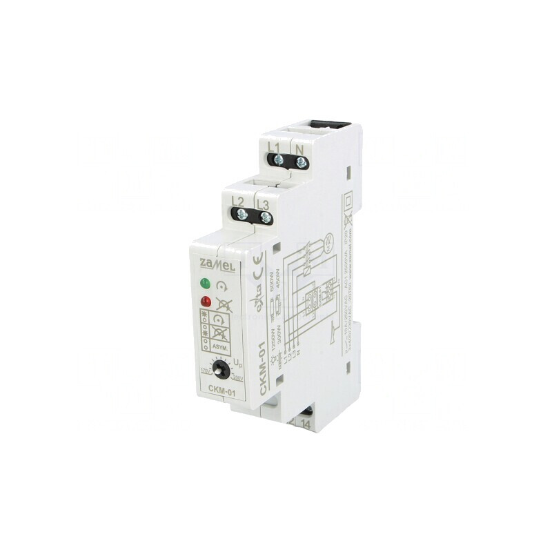 Releu Monitorizare Tensiune Șină DIN SPDT CKM-01 | Electronic-mag.ro | Componente Electronice