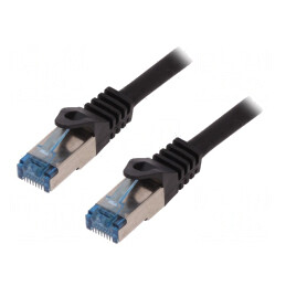 Patch cord S/FTP 6a LSZH Negru 30m 26AWG | Electronic-mag.ro | Componente Electronice