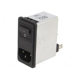Conector Alimentare AC Soclu Tată 4A 250VAC C14 | Electronic-mag.ro | Componente Electronice