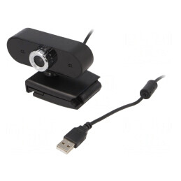Webcam USB Full HD 1080p Neagră 1,45m | Electronic-mag.ro | Componente Electronice