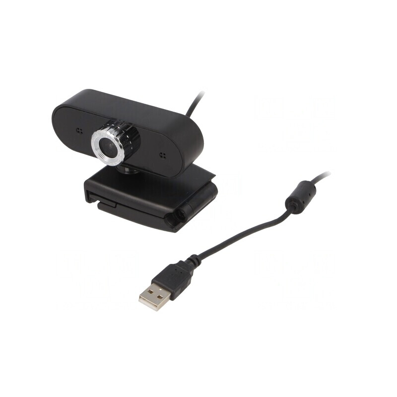 Webcam USB Full HD 1080p Neagră 1,45m | Electronic-mag.ro | Componente Electronice