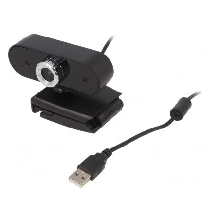 Webcam USB Full HD 1080p Neagră 1,45m | Electronic-mag.ro | Componente Electronice