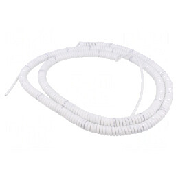 Cablu spiralat neecranat alb 1,5m-6m | Electronic-mag.ro | Componente Electronice