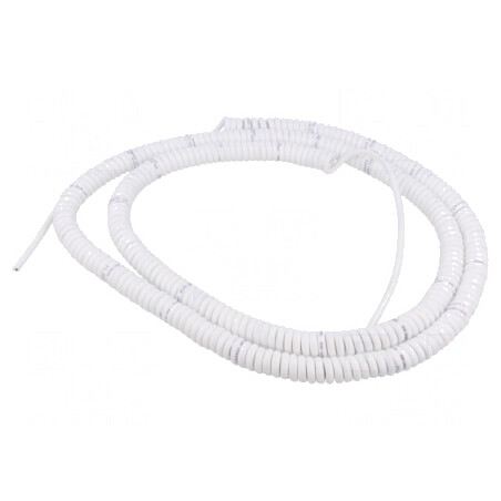 Cablu spiralat neecranat alb 1,5m-6m | Electronic-mag.ro | Componente Electronice
