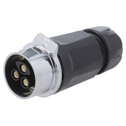 Conector circular mufă 3 pini aurit 28mm | Electronic-mag.ro | Componente Electronice