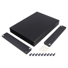 Carcasă aluminiu neagră 165x220x30mm | Electronic-mag.ro | Componente Electronice