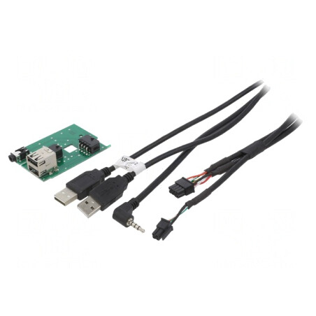 Adaptor USB/AUX Subaru Jack 3.5mm 4pin USB A x2 | Electronic-mag.ro | Componente Electronice