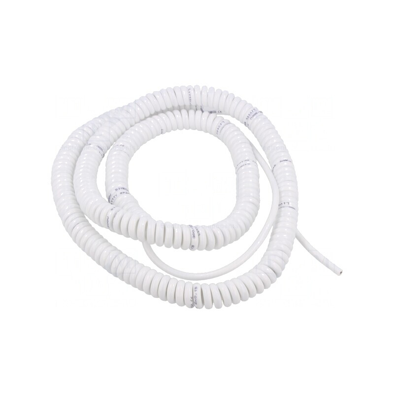 Cablu Spirălat Alb 2x1mm2 PUR 1m-3,5m | Electronic-mag.ro | Componente Electronice