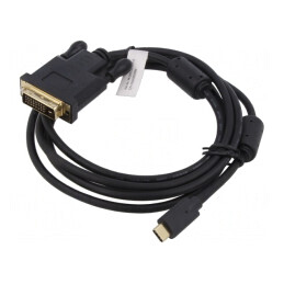 Adaptor DVI-D la USB-C 2m Negru