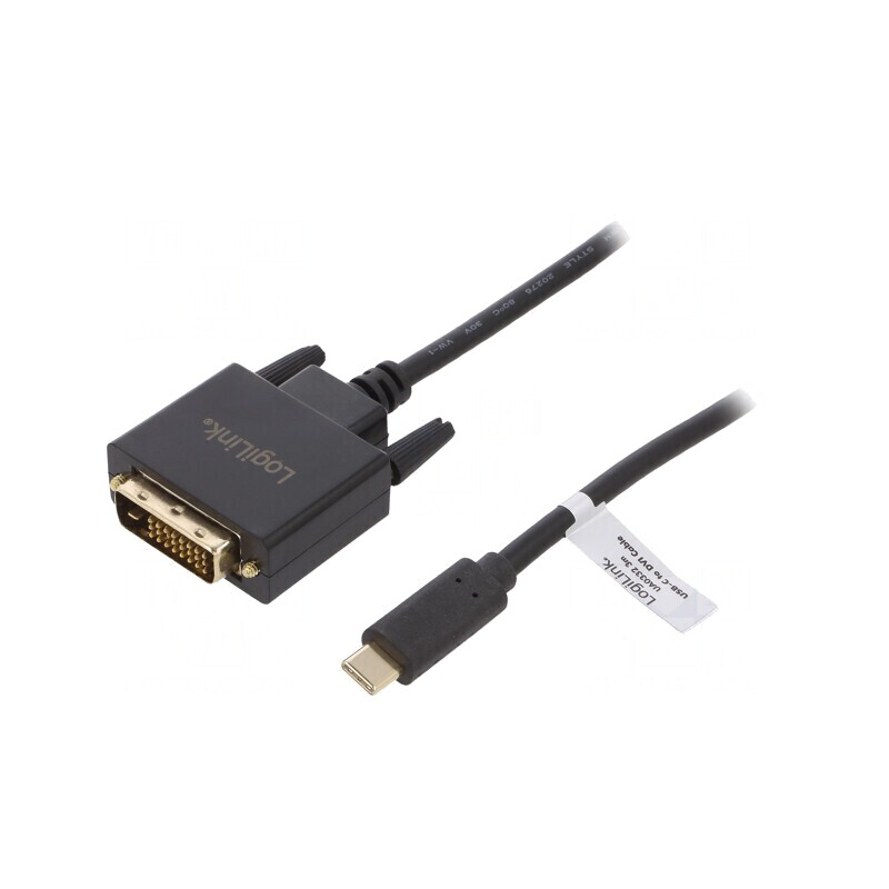 Adaptor DVI-D la USB-C 3m Negru | Electronic-mag.ro | Componente Electronice