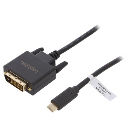 Adaptor DVI-D la USB-C 3m Negru | Electronic-mag.ro | Componente Electronice