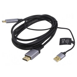 Adaptor DisplayPort la HDMI și USB A, 2m | Electronic-mag.ro | Componente Electronice
