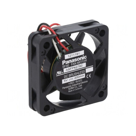 Ventilator DC Axial 5V 40x40x10mm 9.6m3/h 24.5dBA cu Bilă | Electronic-mag.ro | Componente Electronice