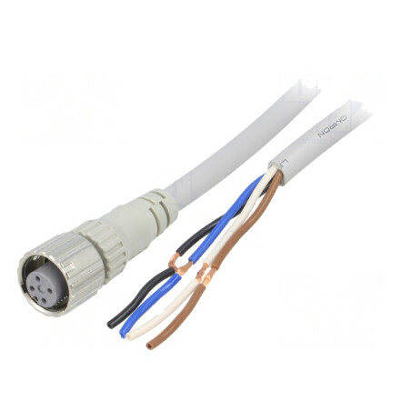 Cablu de conectare M12 4 pini 2m PVC 250VAC 4A | Electronic-mag.ro | Componente Electronice