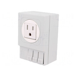 Soclu USA 125VAC 15A IP20 pentru şină DIN 92x62x48mm | Electronic-mag.ro | Componente Electronice