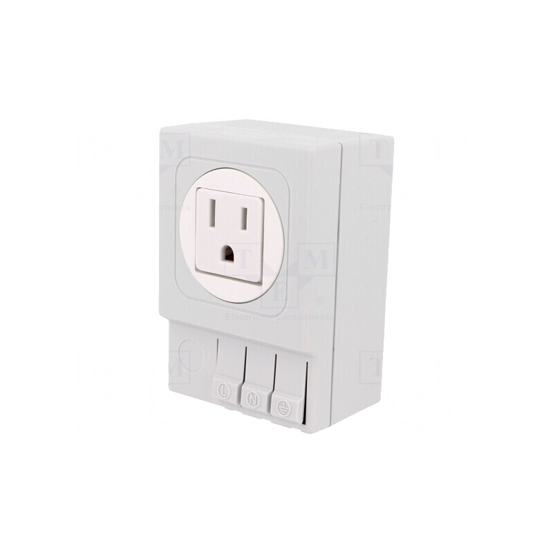 Soclu USA 125VAC 15A IP20 pentru şină DIN 92x62x48mm | Electronic-mag.ro | Componente Electronice
