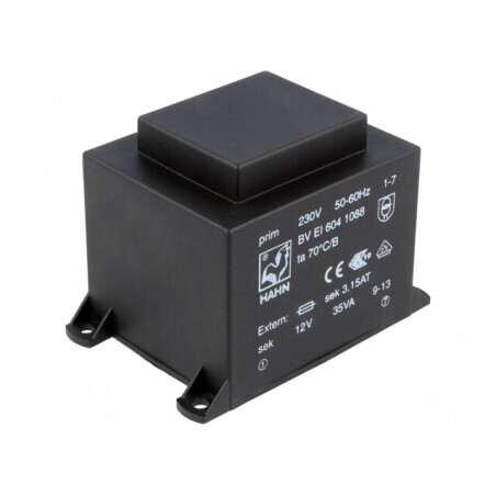 Transformator Încapsulat 35VA 230V 12V 2917mA PCB | Electronic-mag.ro | Componente Electronice