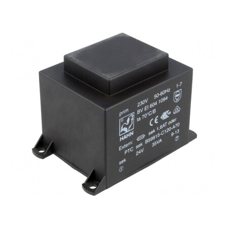 Transformator încapsulat 35VA 230V 24V 1458mA PCB | Electronic-mag.ro | Componente Electronice