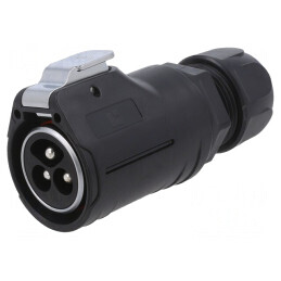 Conector circular mufă 3 PIN tată aurit 28 02 | Electronic-mag.ro | Componente Electronice
