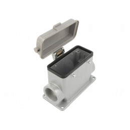 Carcasă pentru conectori HDC E16 Aluminiu | Electronic-mag.ro | Componente Electronice