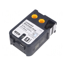 Bandă Albă 21mm x 39mm cu Caracter Negru | Electronic-mag.ro | Componente Electronice