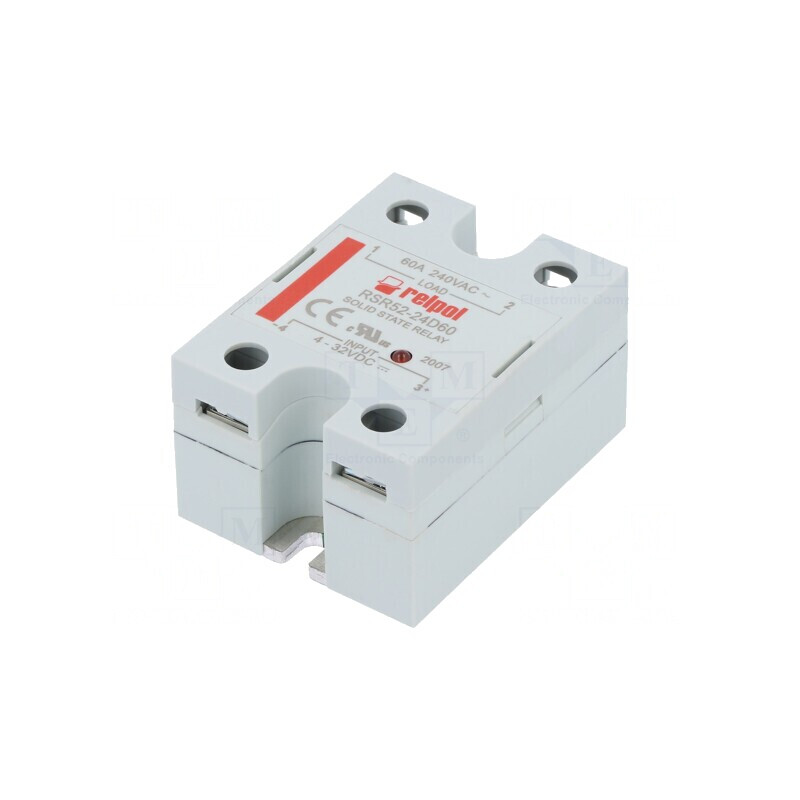 Releu Semiconductor 1-Fazat 60A 48-280VAC 4-32VDC | Electronic-mag.ro | Componente Electronice Releu Semiconductor 1-Fazat 60A 48-280VAC 4-32VDC | Electronic-mag.ro | Componente Electronice