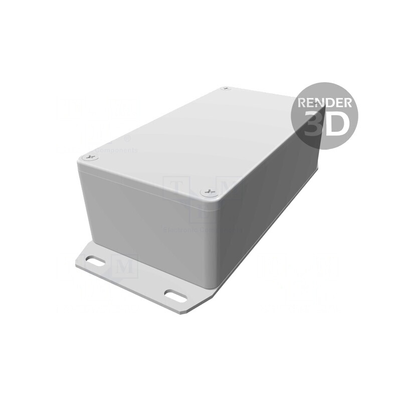 Carcasă universală cu lame de fixare 66mm x 121mm x 40mm | Electronic-mag.ro | Componente Electronice