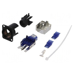 Adaptor Soclu etherCON 8PIN Cat6 Ecranat Aurit | Electronic-mag.ro | Componente Electronice