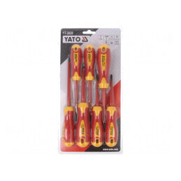Kit Şurubelniţe Izolate 1kVAC Phillips Pozidriv Plată 7 Bucăți YT-2828 | Electronic-mag.ro | Componente Electronice