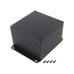 Carcasă universală 125x125x79mm cu lame de fixare | Electronic-mag.ro | Componente Electronice