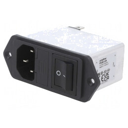 Conector Alimentare AC Soclu Tată C14 2A 250VAC | Electronic-mag.ro | Componente Electronice