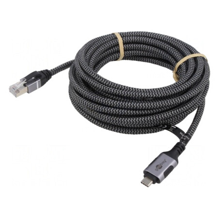 Cablu USB C la RJ45 5m Negru/Gri | Electronic-mag.ro | Componente Electronice