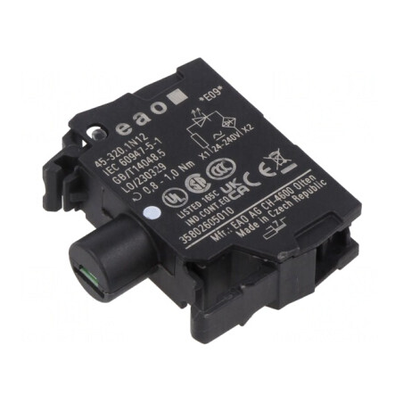 Element de iluminare pentru placa frontală 24-240VAC, 22mm, 45-320.1N12 | Electronic-mag.ro | Componente Electronice