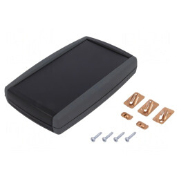 Carcasă universală TEKNET ABS neagră 96mm x 156mm x 28mm | Electronic-mag.ro | Componente Electronice