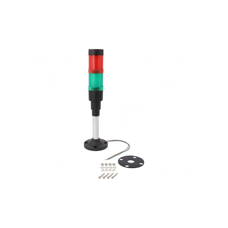 Coloană semnalizare LED roșu/verde 24VDC | Electronic-mag.ro | Componente Electronice