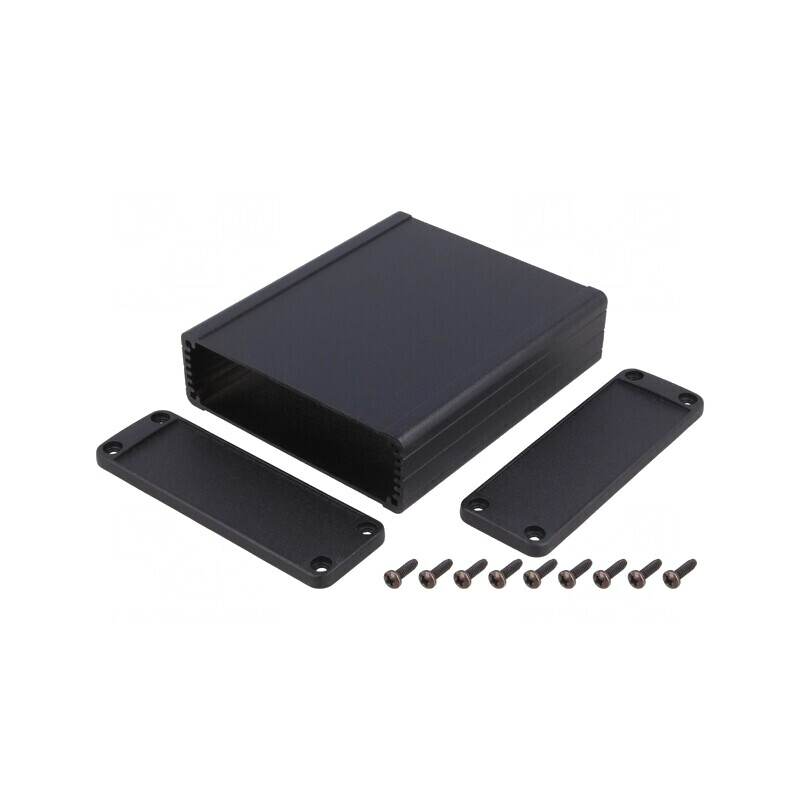 Carcasă aluminiu neagră 104x120x32mm | Electronic-mag.ro | Componente Electronice