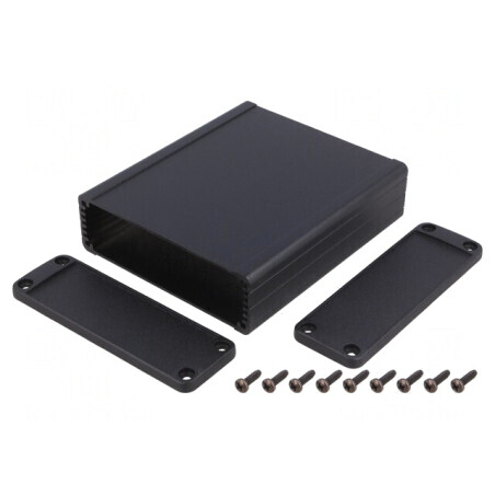 Carcasă aluminiu neagră 104x120x32mm | Electronic-mag.ro | Componente Electronice