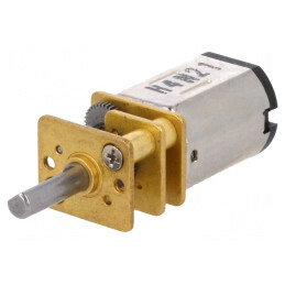 Motor DC 12V cu Transmisie HPCB și Ax Crestătură D 10:1 | Electronic-mag.ro | Componente Electronice