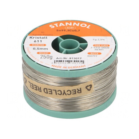 Sârmă de lipit fără plumb 0,5mm 250g | Electronic-mag.ro | Componente Electronice