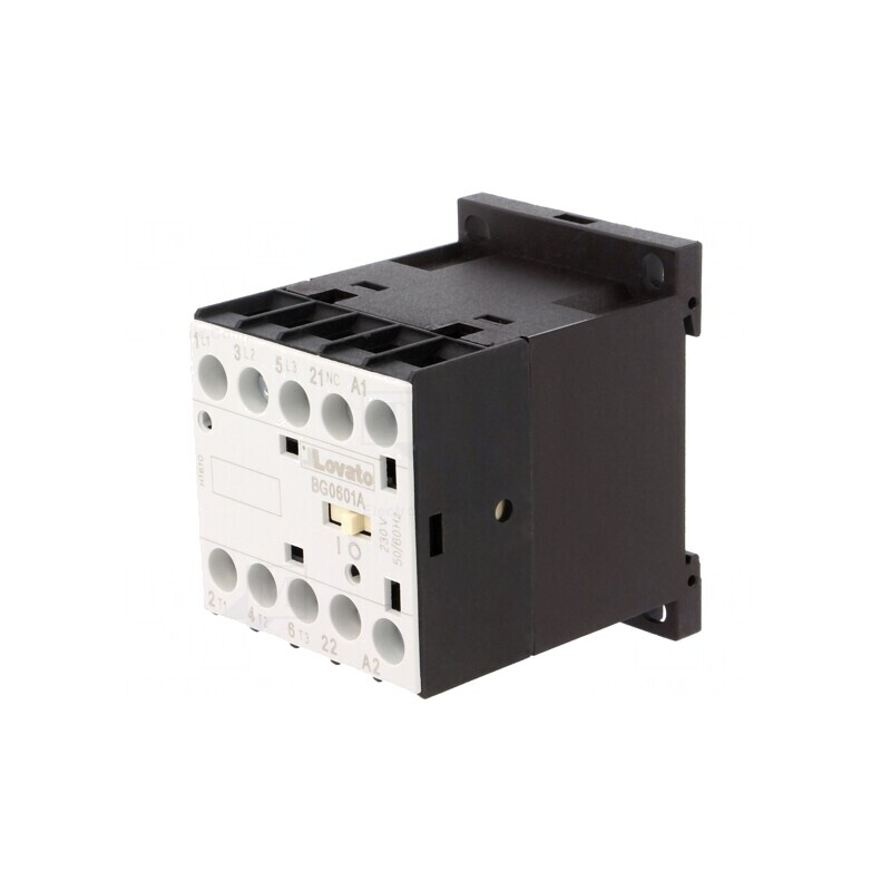 Contactor 3-polar NO cu 3 Contacte NC 230VAC 6A | Electronic-mag.ro | Componente Electronice